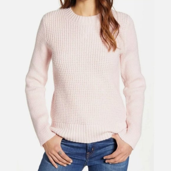 Lucky Brand Sweaters - NWT Lucky Brand Pink Waffle Knit Pullover Sweater
